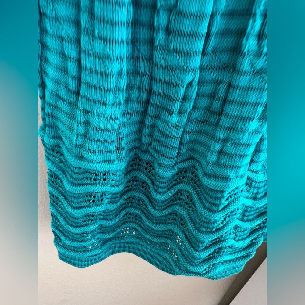 Missoni Turquoise Knit Dress with Cut out shoulders - Picture 3 of 8